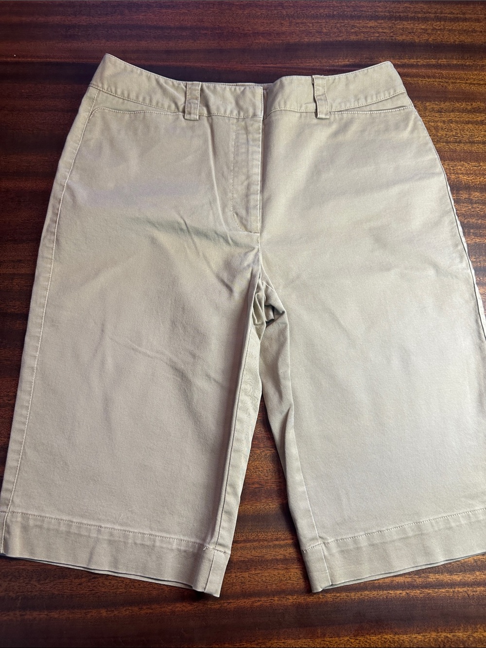 Talbots Beige Knee-Length Bermuda Shorts